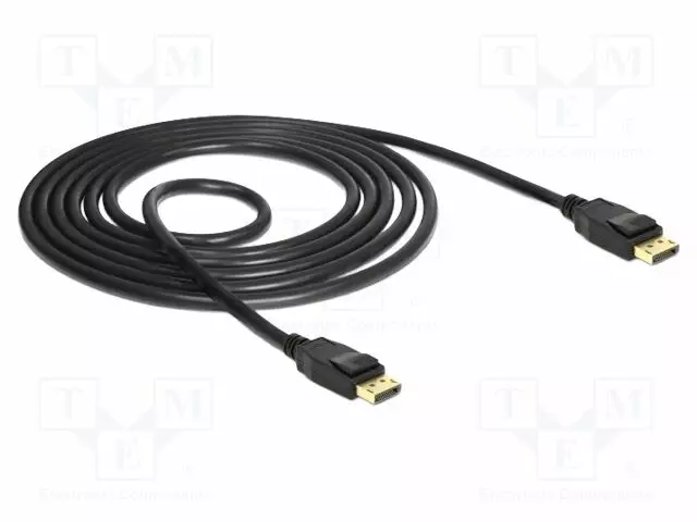 KAAPELI - DISPLAYPORT-PISTOKE,MOLEMMIN PUOLIN - DISPLAYPORT 1.2 - HDMI, DVI, DisplayPort johdot - DELOCK-85508 - 1