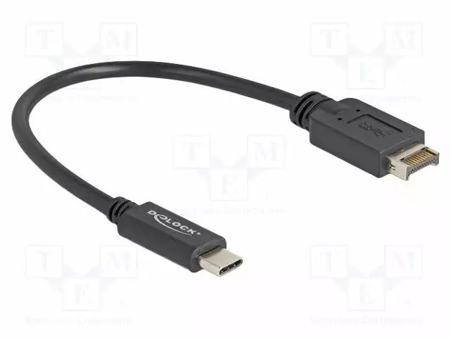 KAAPELI - USB C PISTOKE,USB TYPE-E KEY A PISTOKE - 0,25M - MUSTA - USB kaapelit ja adapterit - DELOCK-85528 - 1