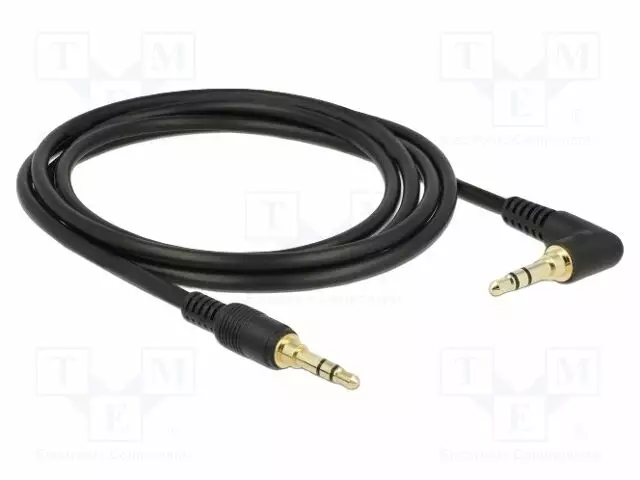 KAAPELI - 2M - PINNOITUS: KULLATTU - MUSTA - 24AWG - Muut audio-videokaapelit - DELOCK-85568 - 1