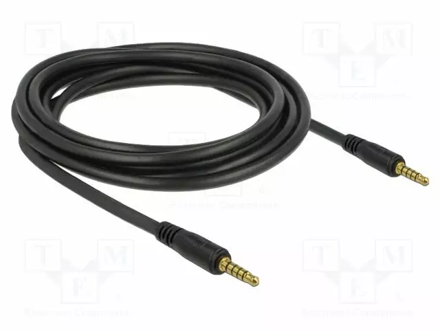 KAAPELI - JACK 3,5MM 5PIN PISTOKE,MOLEMMIN PUOLIN - 3M - MUSTA - Muut audio-videokaapelit - DELOCK-85698 - 1