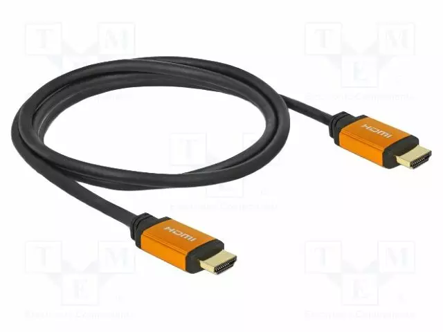 KAAPELI - HDMI-PISTOKE,MOLEMMIN PUOLIN - HDMI 2.1 - PIT: 1,5M - MUSTA - HDMI, DVI, DisplayPort johdot - DELOCK-85728 - 1