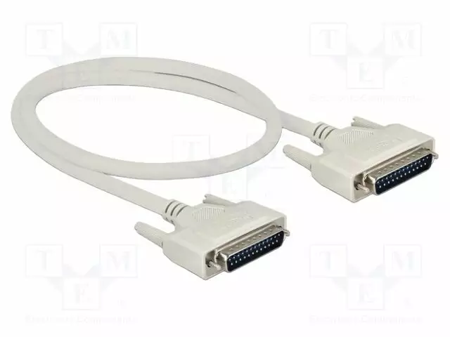 KAAPELI - D-SUB 25PIN PISTOKE,MOLEMMIN PUOLIN - PIT: 0,5M - BEIGE - Tietokonekaapelit ja -adapterit - DELOCK-86908 - 1