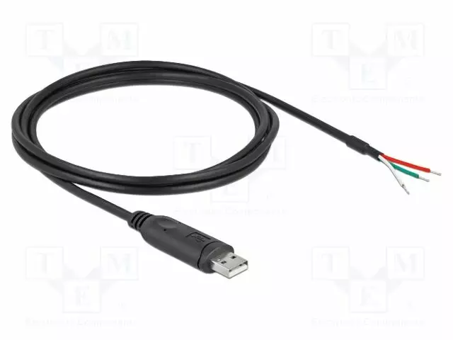 KAAPELI - USB 2.0 - JOHDOT,USB A PISTOKE - KULLATTU - 2M - MUSTA - CU - USB kaapelit ja adapterit - DELOCK-90428 - 1