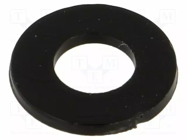 ALUSLEVY - PYÖREÄ - D=10MM - H=0,8MM - POLYAMIDI - MUSTA - Aluslevyt ja prikat - ESS-10213568 - 1