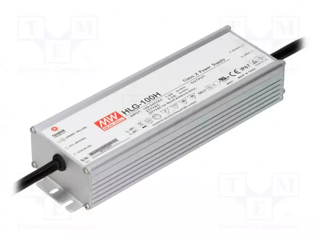 VIRTALÄHDE: IMPULSSI - LED - 100W - 48VDC - 2A - 90÷305VAC - 127÷431VDC - LED teholähteet - HLG-100H-48 - 1