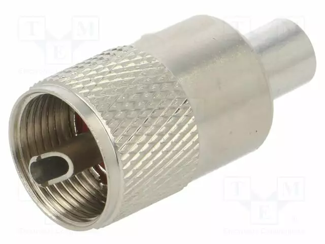 LIITIN: UHF (SO-239) - PISTOKE - UROS - SUORA - JOHTOON - 50OHM - RG58 - UHF ja Mini-UHF liittimet - R-813-RG58 - 1