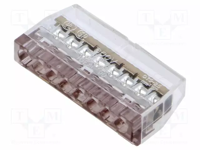 PIKALIITIN - 24A - 600V - JOHTOON - JOUSIPURISTIN - 0,75÷4MM2 - NAVAT: 1 - WAGO ja muut pikaliittimet - SCP8 - 1