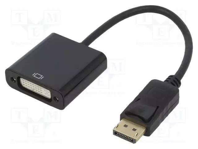 ADAPTERI - DISPLAYPORT-PISTOKE,DVI-I (24+5) PISTORASIA - 0,2M - HDMI, DVI, DisplayPort johdot - AK-AD-58 - 1