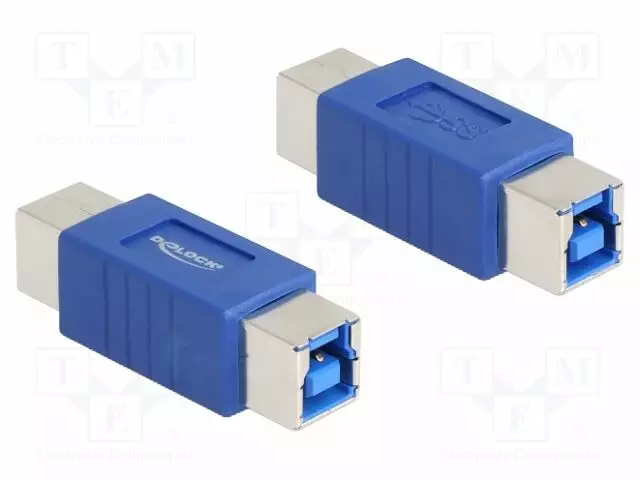 ADAPTERI - USB B RASIA,MOLEMMIN PUOLIN - LIITTIMEN VÄRI: SININEN - USB kaapelit ja adapterit - DELOCK-67228 - 1