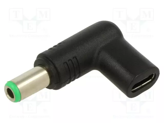 ADAPTERI - USB C RASIA,DC 6,3/3,0 LIITIN - LIITTIMEN VÄRI: MUSTA - DC virtakaapelit - AK-ND-C18 - 1