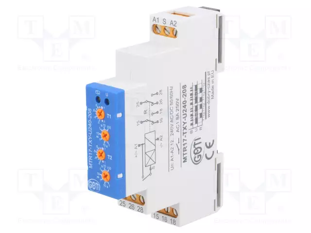 AUTOMATION MODULE: TIMER - 1S÷100H - SPDT X2 - 250VAC/8A - 12÷240VDC - Aikareleet ja ajastimet - MTR17-TXY-U240-208 - 1
