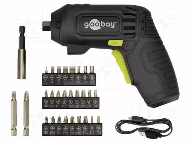 ELECTRIC SCREWDRIVER - MINI - FEATURES: AUXILIARY LED BACKLIGHT - Akkukäyttöiset työkalut - GOOBAY-77818 - 1