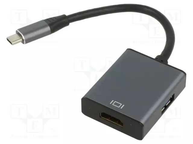 HDMI ADAPTERI 1.4,USB 3.0 - 0,15M - MUSTA - 4K,UHD 2160P - ALUMIINI - USB kaapelit ja adapterit - ART-OEM-C8 - 1