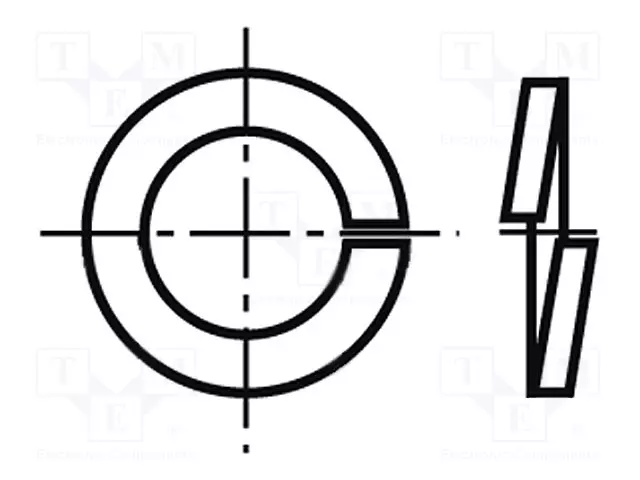 JOUSIALUSLEVY - M12 - D=18MM - H=2,5MM - RUOSTUMATON TERÄS A2 - Aluslevyt ja prikat - B12BN5258 - 1