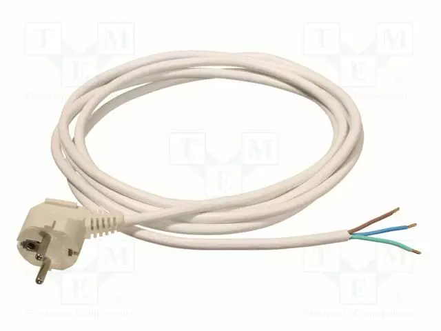 KAAPELI - 3G1,5MM2 - CEE 7/7 (E/F) KULMAPISTOKE,JOHDOT - PVC - 2M - Tietokone- ja laitejohdot - AS-70838 - 1