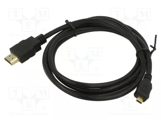 KAAPELI - HDMI-PISTOKE,MICRO HDMI PISTOKE - 1,8M - MUSTA - HDMI, DVI, DisplayPort johdot - ART-OEM-38 - 1