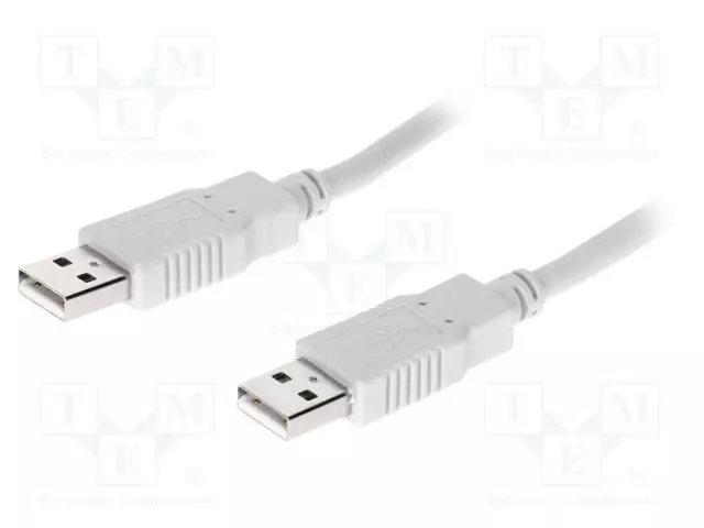 KAAPELI - USB 2.0 - USB A PISTOKE,MOLEMMIN PUOLIN - 1,8M - HARMAA - CU - USB kaapelit ja adapterit - CAB-USBAA1.8 - 1