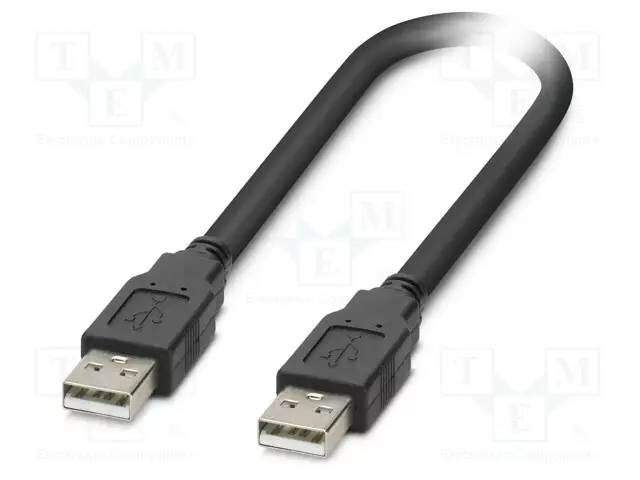 KAAPELI - USB 2.0 - USB A PISTOKE,MOLEMMIN PUOLIN - 1,8M - MUSTA - CU - USB kaapelit ja adapterit - 1333138 - 1