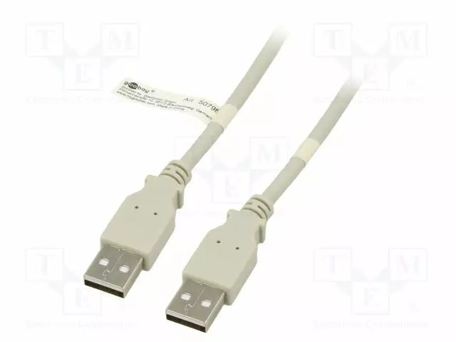 KAAPELI - USB 2.0 - USB A PISTOKE,MOLEMMIN PUOLIN - 5M - HARMAA - USB kaapelit ja adapterit - GOOBAY-50798 - 1