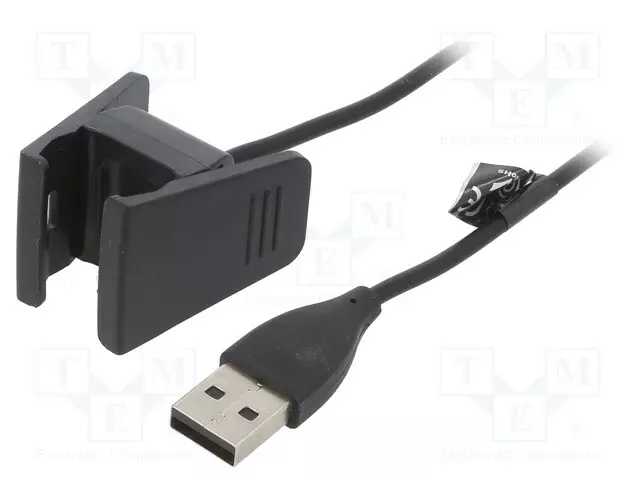 KAAPELI: ÄLYKELLON LATAAMISEEN - FITBIT - 1M - 1A - MUSTA - USB kaapelit ja adapterit - AK-SW-28 - 1