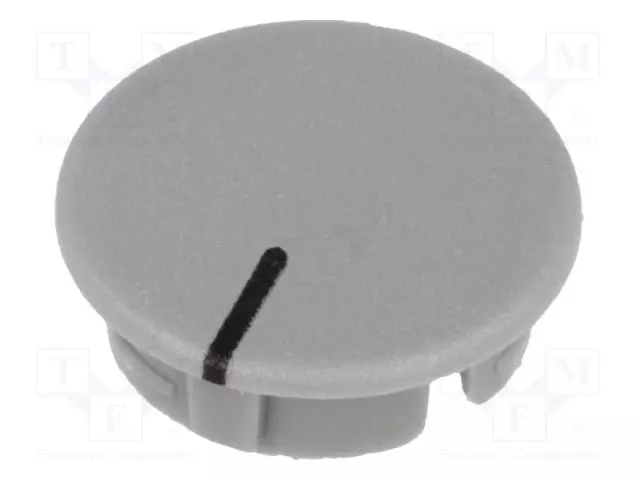 KANSI NUPILLE - ABS - HARMAA - SISÄÄNTYÖNNETTY - OSOITIN: MUSTA - PYÖREÄ - Potentiometrien nupit - A4116108 - 1