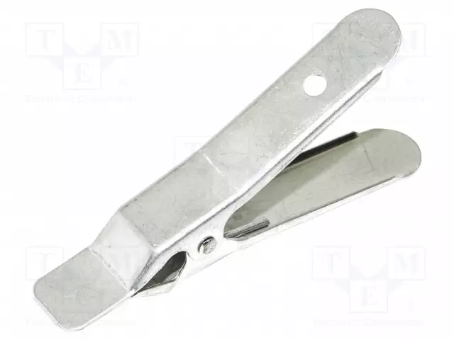 KLIPSI - LEUKOJEN VÄLI: 13MM - 10A - RUOSTUMATON TERÄS - L: 58,4MM - Testausklipsit - BU-118 - 1