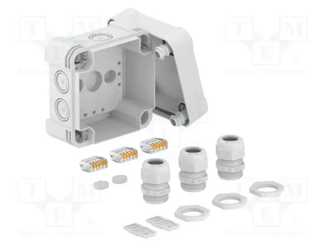 KYTKENTÄRASIA - X: 114MM - Y: 114MM - Z: 60MM - POLYKARBONAATTI - Kytkentärasiat - OBO-2005248 - 1