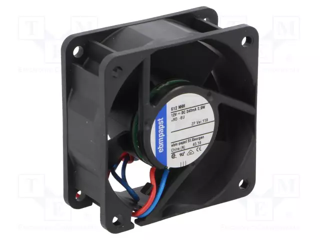 LAITETUULETIN - DC - 12VDC - 60X60X25MM - 55,5M3/H - 43DBA - DC 12V tuulettimet - 612NHH-118 - 1