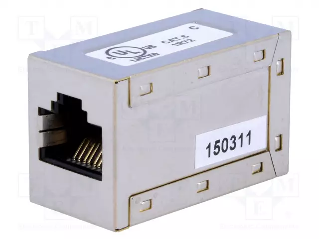 LIITIN - CAT: 6 - SUOJATTU - 8P8C - RJ45-PISTORASIA,MOLEMMIN PUOLIN - RJ liittimet - AT-AG6-88 - 1