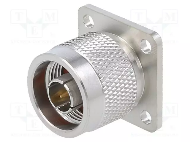 LIITIN: N - PISTORASIA - UROS - SUORA - 50OHM - JUOTETTAVA - KULLATTU - N liittimet - 172118 - 1