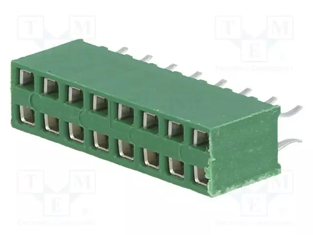 LIITIN: PIN - N LIITINAARAS - PIN: 16 - THT - HV-100 - SUORA - 2,54MM - Piikkirimaliittimet - 215307-8 - 1