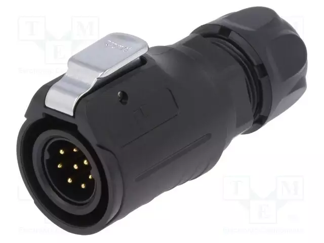 LIITIN: PYÖREÄT - PISTOKE - KOKO 16 - 02 - UROS - PIN: 8 - 400V - QUICKLOCK - Erikoisliittimet - 0251-08 - 1