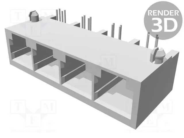 LIITIN: RJ11 - PISTORASIA - PIN: 4 - CAT: CAT 4 - MATALAN PROFIILIN - RJ liittimet - MX-43223-6128 - 1