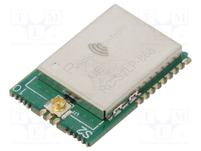 MODUULI: RF - 868MHZ - SPI - -128DBM - 1,8÷3,6VDC - 16DBM - SMD - 20/7,2MA - RF moduulit - RC-S2LP-868 - 1