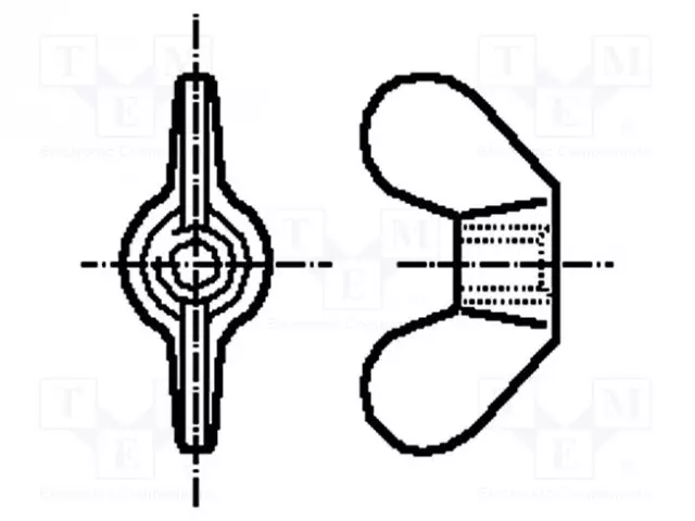 MUTTERI - SIIPI - M12 - 1,75 - TERÄS - PÄÄLLYSTE: SINKKI - BN 208 - DIN 315 - Mutterit - B12BN208 - 1