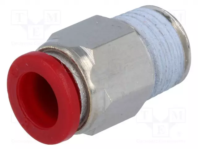 PUSERRUSLIITIN - SUORA - PBT - RUUVIKIERRE: BSP 1/4" - Liittimet ja johdot pneumatiikkaan - C01250828 - 1
