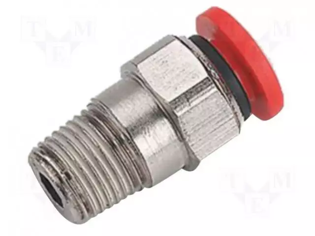 PUSERRUSLIITIN - SUORA - PBT - RUUVIKIERRE: BSP 1/4" - Liittimet ja johdot pneumatiikkaan - C01251028 - 1
