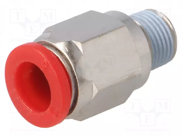 PUSERRUSLIITIN - SUORA - PBT - RUUVIKIERRE: BSP 1/8" - Liittimet ja johdot pneumatiikkaan - C01250818 - 1