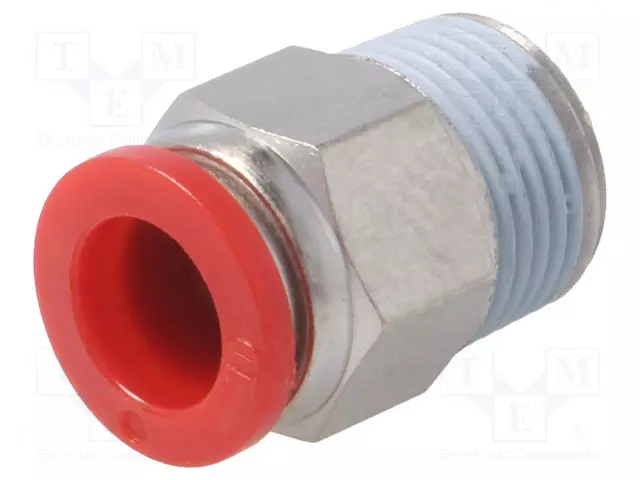 PUSERRUSLIITIN - SUORA - PBT - RUUVIKIERRE: BSP 3/8" - Liittimet ja johdot pneumatiikkaan - C01251038 - 1