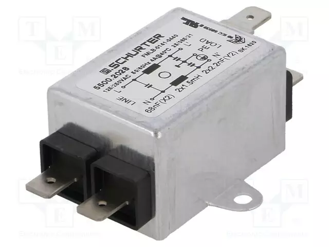 SUODATIN: HÄIRIÖSUOJA-250VAC - CX: 68NF - CY: 2,2NF - 1,5MH - THT - Häiriönpoistosuotimet - 5500.2028 - 1