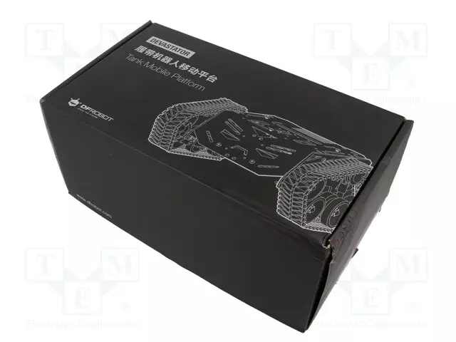 TELAKETJU-ALUSTA - DEVASTATOR - MUSTA - 225X220X108MM - 2÷7,5VDC - Robottialustat ja kotelot - DF-ROB0128 - 1