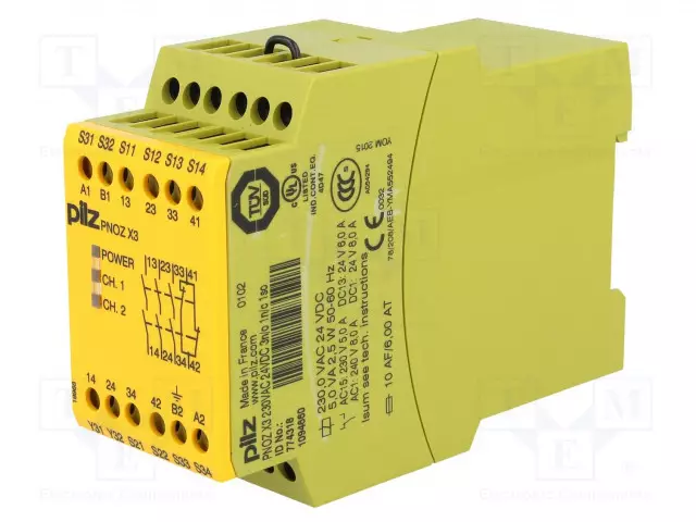 AUTOMAATIOTURVAKYTKIN - 230VAC - UVIRT: 24VDC - IN: 2 - OUT: 5 - Turvakytkimet - säätömoduulit - 774318 - 1