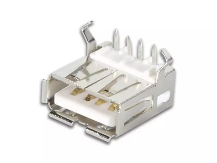 USB A FEMALE, SINGLE CONNECTOR 90°, PCB MOUNT - USB liittimet - CC088 - 1