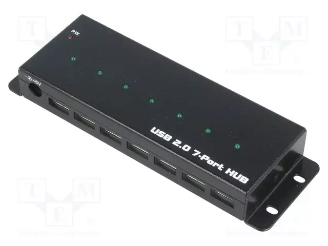 USB HUB - DC,USB A-PISTORASIA X7,USB B-PISTORASIA - 480MBPS - Tietokonetarvikkeet - muut - UA0318 - 1