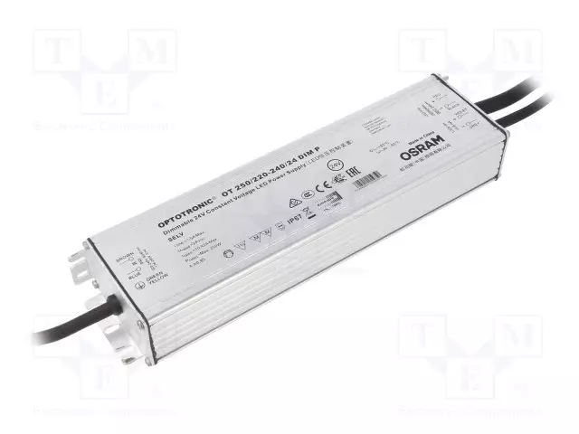 VIRTALÄHDE: IMPULSSI - LED - 250W - 24VDC - 10,4A - 198÷264VAC - IP66 - LED teholähteet - 4052899545908 - 1