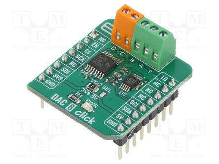 CLICK BOARD - PROTOTYYPPIPIIRILEVY - D/A MUUNNIN - 3,3VDC,5VDC - Laajennuslevyt - MIKROE-4229 - 1