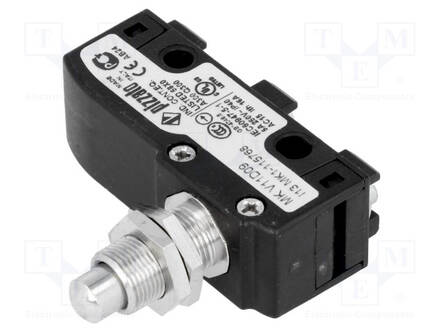 MICROSWITCH SNAP ACTION - 5A/250VAC - 4A/24VDC - WITH THREADED PIN - SANP ACTION mikrokytkimet - MKV11D09 - 1