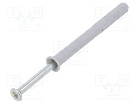 PLASTIC ANCHOR - WITH SCREW - 6X60 - ZINC-PLATED STEEL - N - 100PCS. - Ruuvit - muut - FISCHER-48789 - 1
