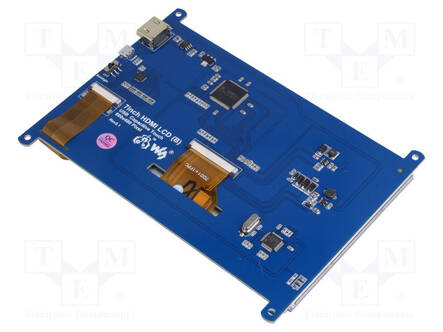 TFT NÄYTTÖ - 7" - 800X480 - VALAISTUS: LED - 164,9X124,27MM - 3,3÷5VDC - Älykkäät näytöt - WSH-10829 - 2