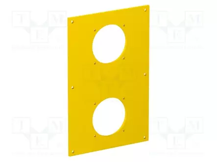 ASENNUSLEVY - W: 104,5MM - L: 159,5MM - KELTAINEN - REIÄLLINEN - Koteloiden lisätarvikkeet - OBO-6109879 - 1